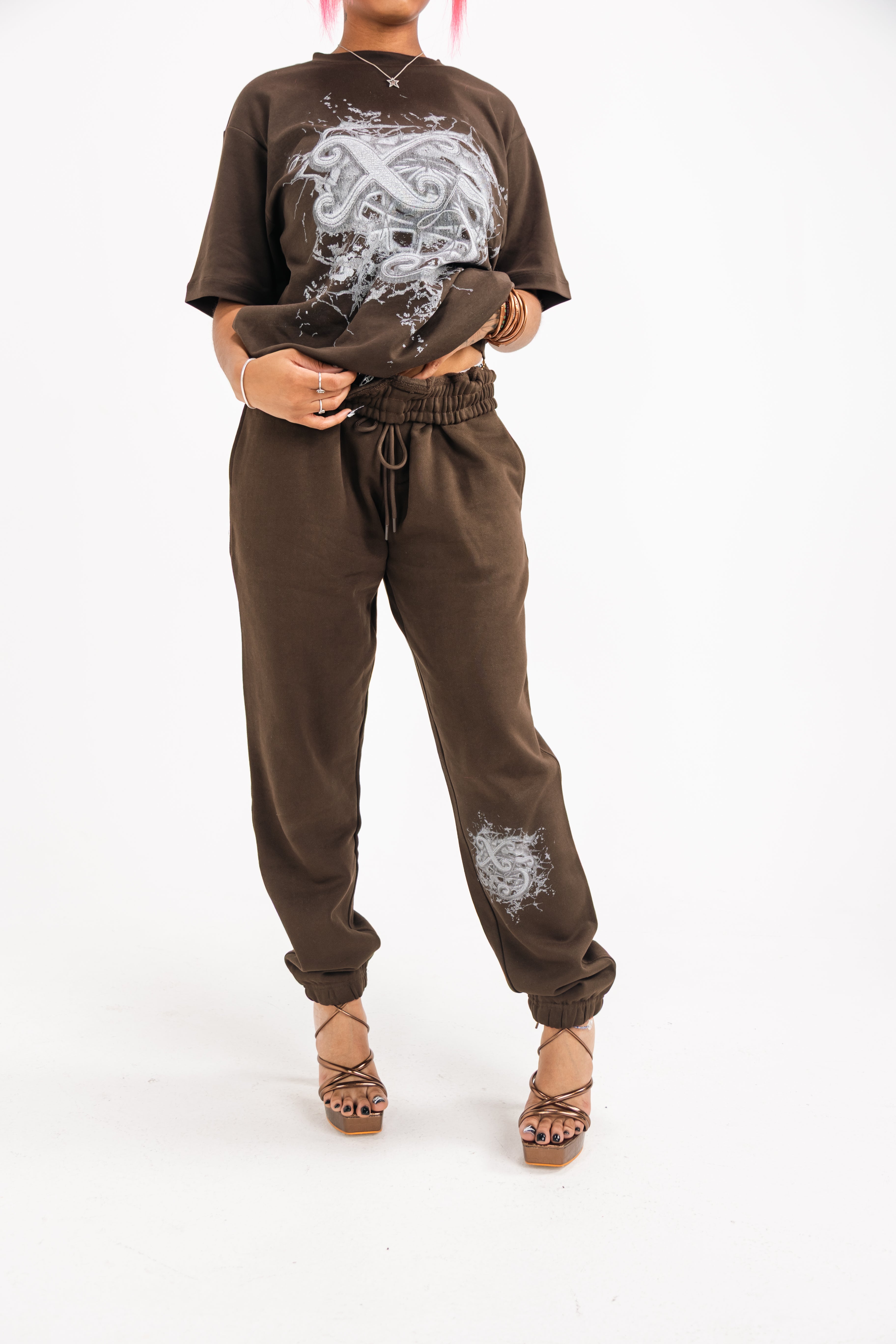 5tatement Sweatpants: Chocolate