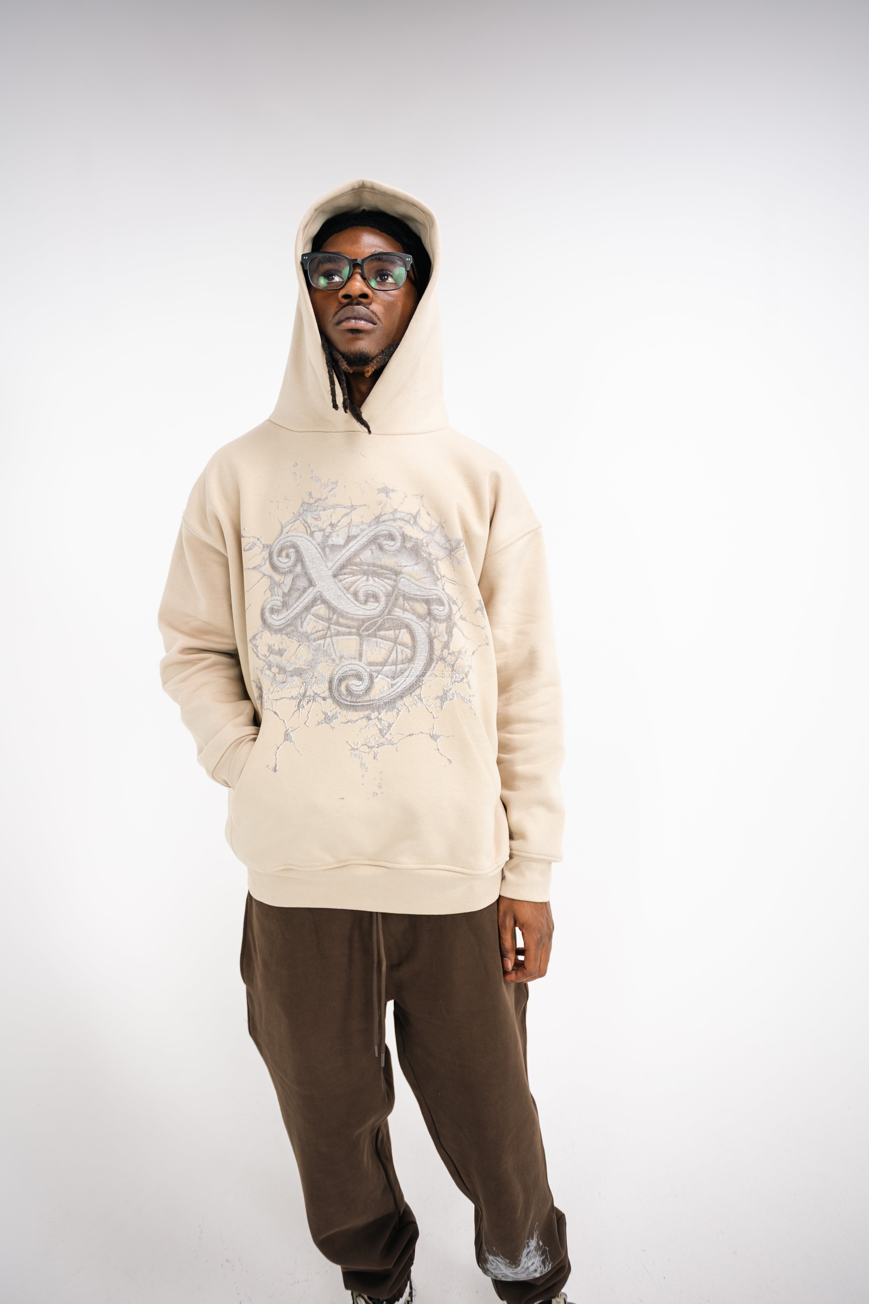 5tatement Hoodie: Beige